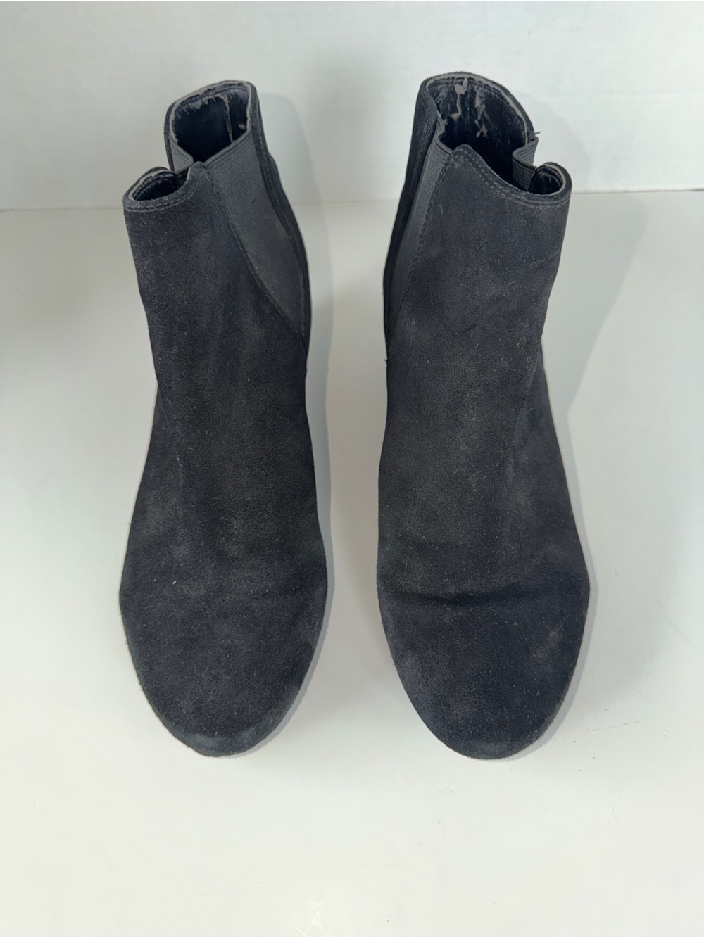 Nine West Black Suede Chelsea Ankle Booties